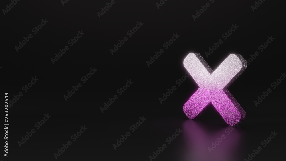 Obraz premium science glitter symbol of times icon 3D rendering