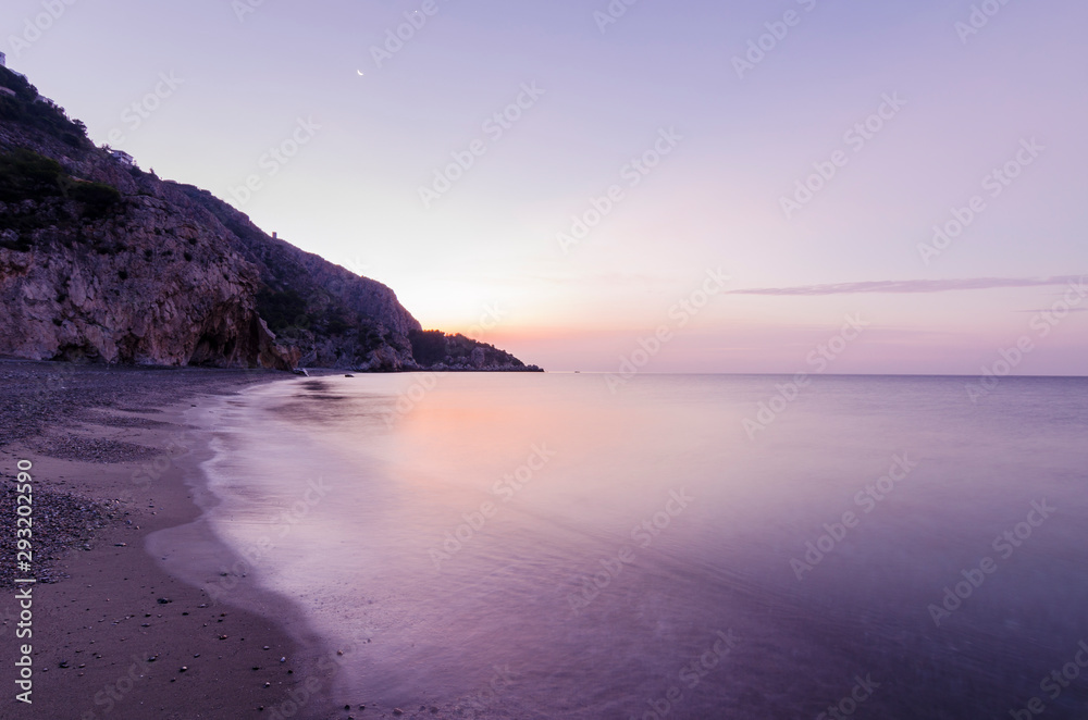 First hours of the day at Cantarrijan beach, the best nudist beach on the Costa del Sol and Costa Tropical of Granada First hours of the day at Cantarrijan beach, the best nudist beach on the Costa del Sol and Costa Tropical of Granada