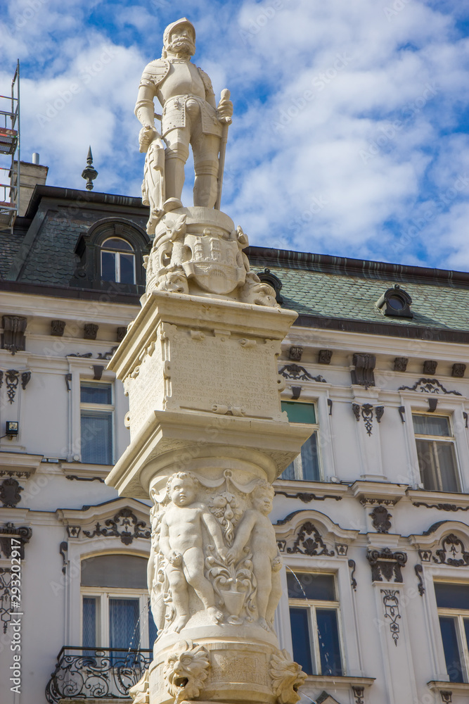 Roland fountain sculpture in Bratislava