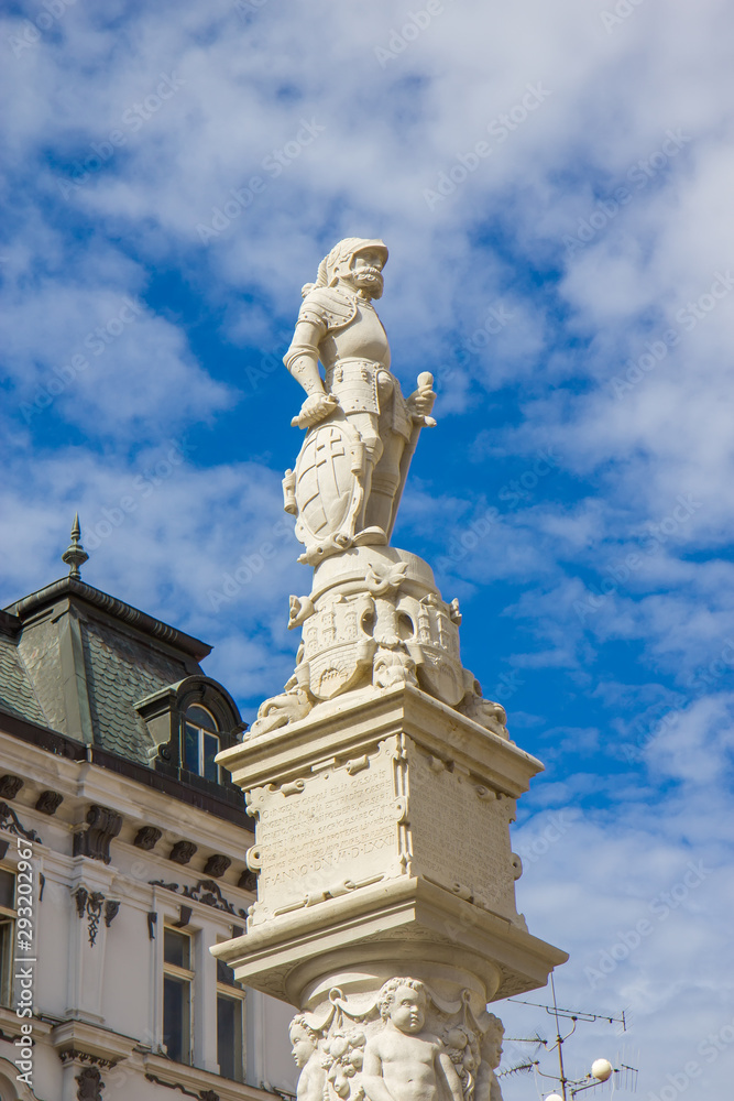 Roland fountain sculpture in Bratislava