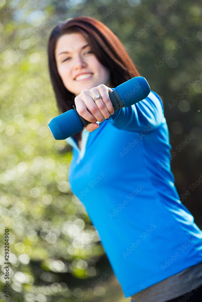 Portrait of a woman exercising and getting fit. Portrait of a woman exercising and getting fit.