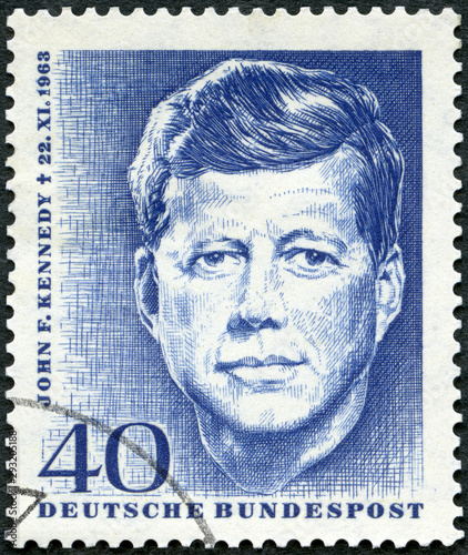 GERMANY - 1964: shows Portrait of John Fitzgerald Kennedy (1917-1963), 35th president of the United States, 1964 photo