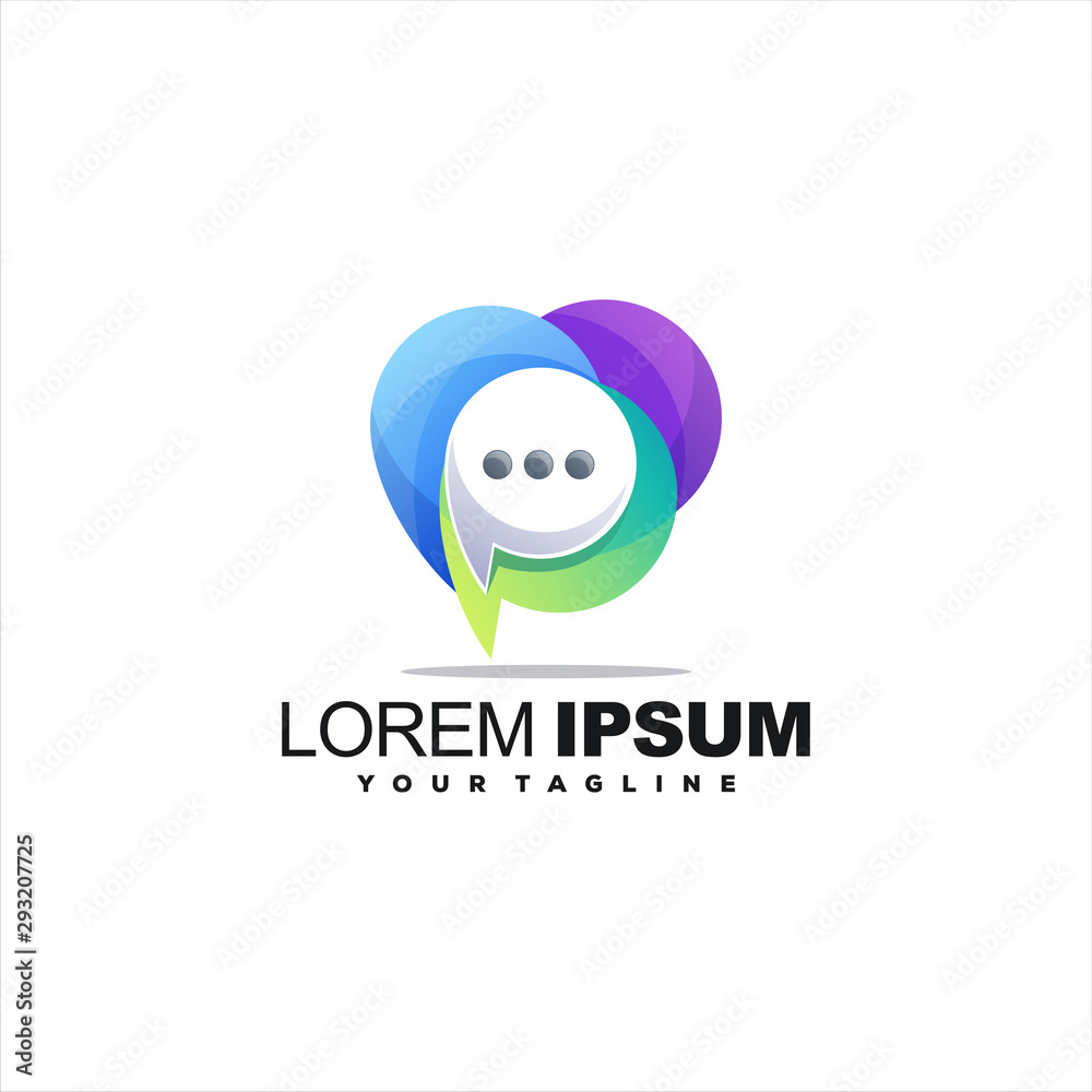 awesome chat gradient logo design awesome chat gradient logo design