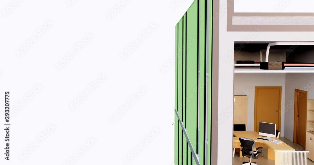Visualization of office space on the floors in a business center Visualization of office space on the floors in a business center