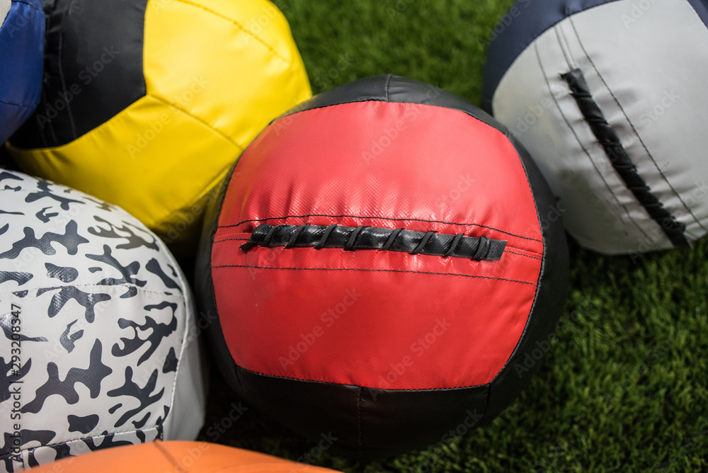 Obraz premium Different Sizes of Medicine Balls