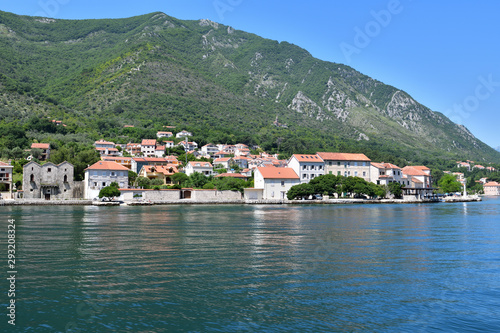View of Prcanj from Kotor Bay, Montenegro