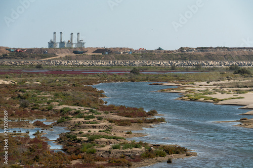 Barcelona Harbour from Llobregat Delta