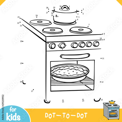 Numbers game, education game for children, Electric stove