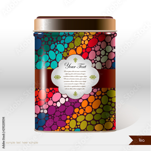 Vector box with flowers, leaves , plants. Vector