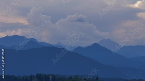 dark storm clouds are moving fast at viewer, timelapse, 4k photo