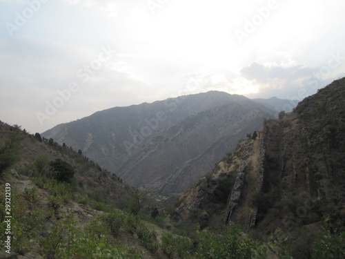 Mountain Range in the Shirkent National Park in Tajikistan