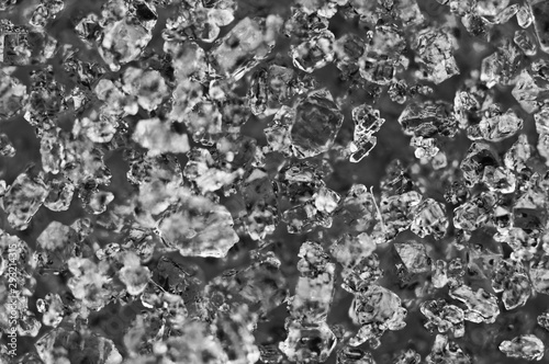 Abstract black and white background from natural crystal structure.
