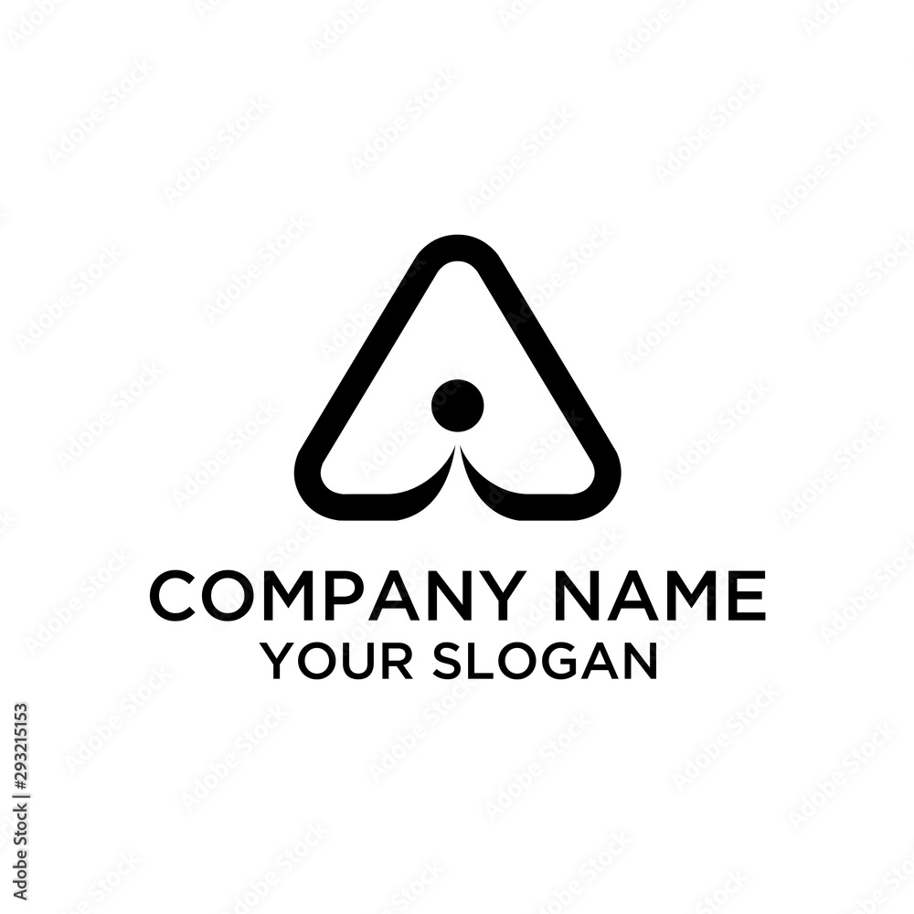 Initial Letter A Tech Logo Template Vector Initial Letter A Tech Logo Template Vector