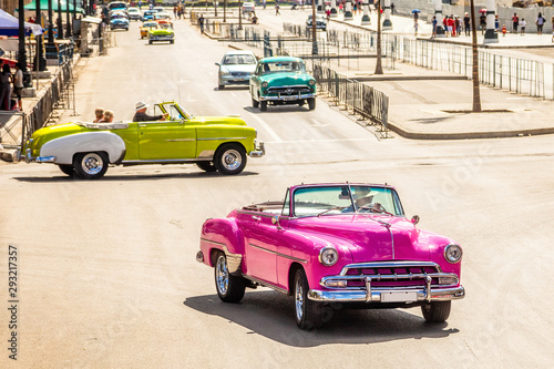 Old vintage retro cars on the road in the center of Havana, Cuba © vadim.nefedov