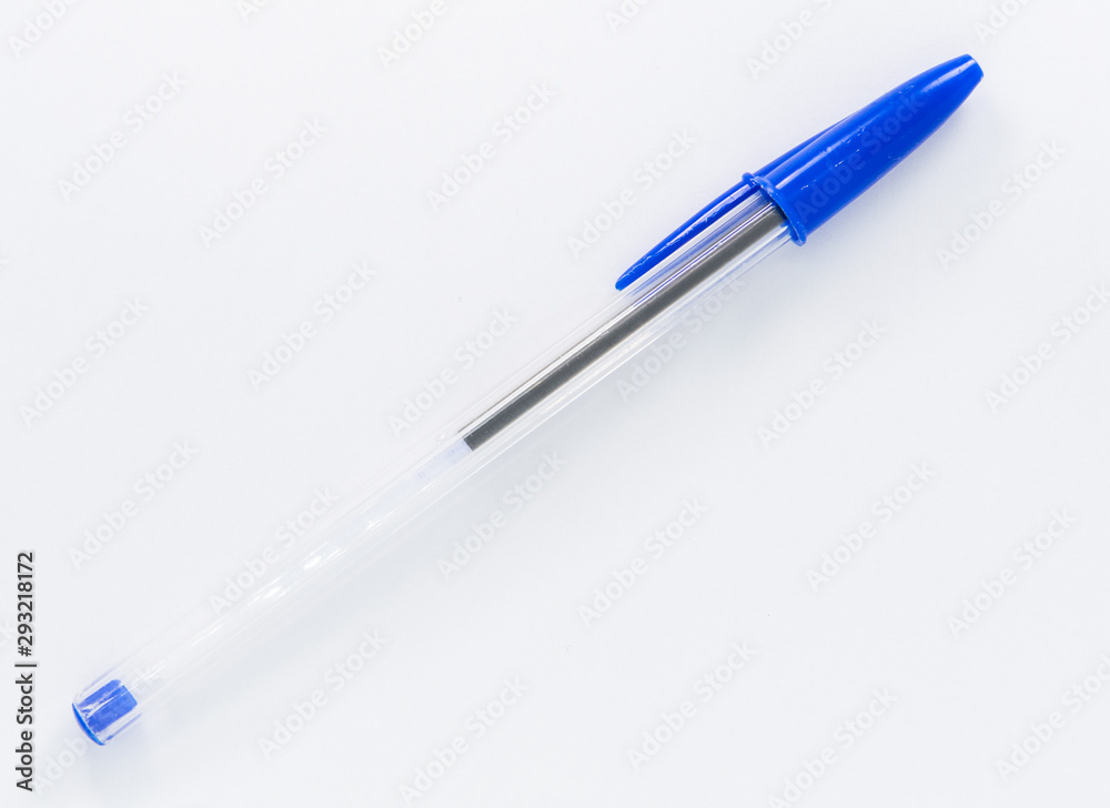 Blue pen whit plug