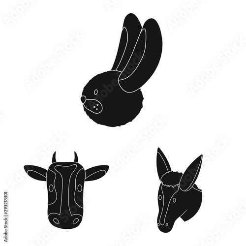 Vector design of ranch and organic logo. Collection of ranch and head stock symbol for web. © pandavector