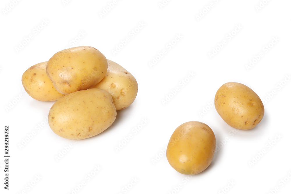 raw potatos isolated on white background raw potatos isolated on white background