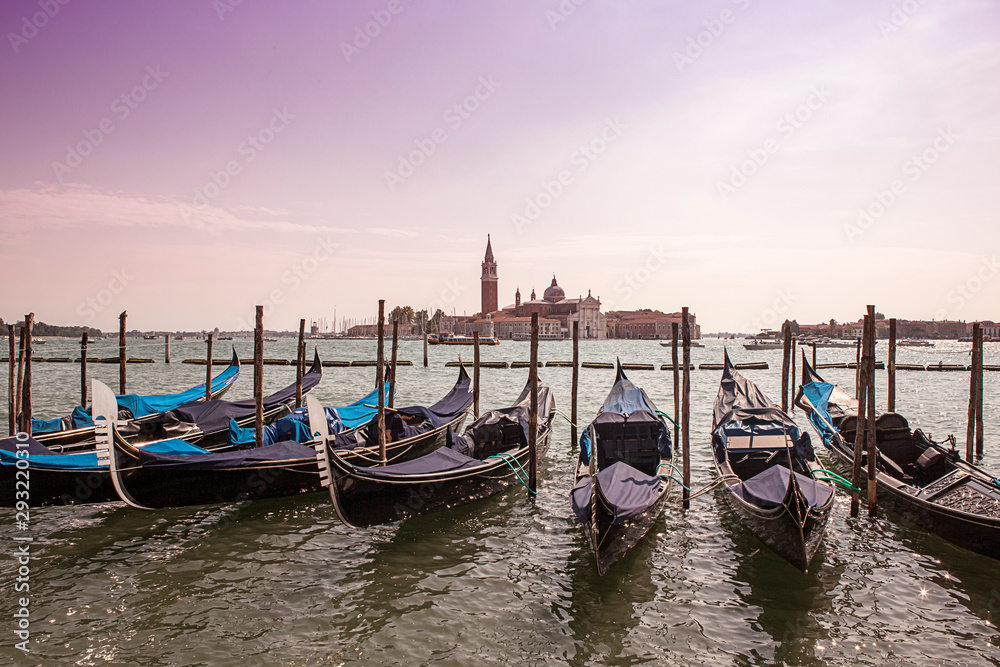 Traditional Venice gondola in Italy