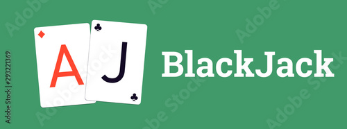 illustration Blackjack in Online casino mobile app. Banner with Twenty-One Banner Online Casino mobile app isolated on green background Blackjack Twenty-One Jackpot poster
