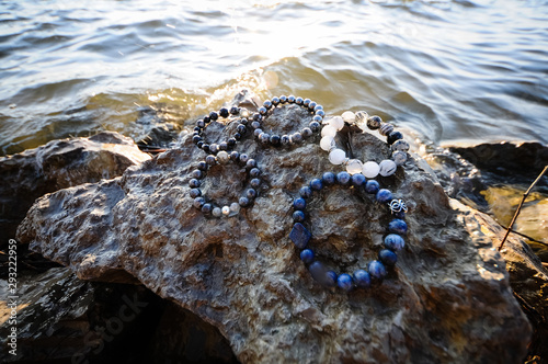 Natural stone bracelet, hand made jewelry