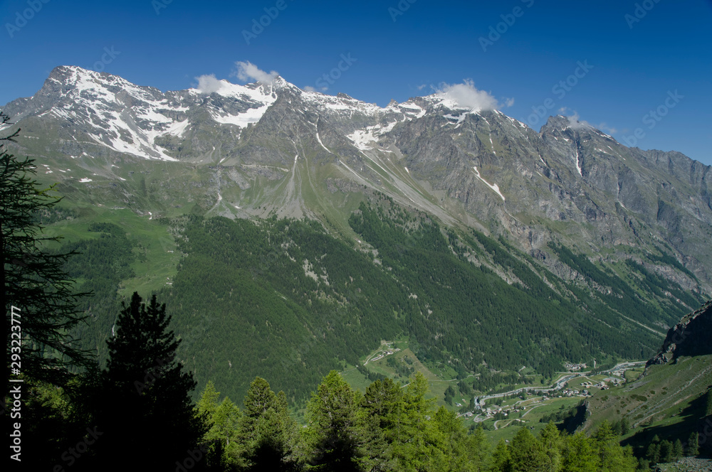 Alp mountain in Aosta Valley, Valsavaranche. Italy