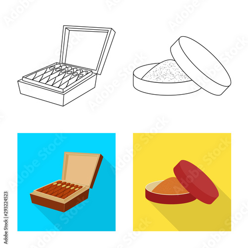 Isolated object of refuse and stop icon. Set of refuse and habit vector icon for stock.