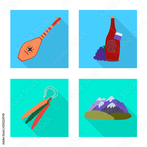 Vector design of culture and sightseeing icon. Set of culture and originality stock symbol for web.