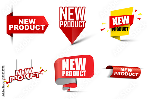 set vector banners new product