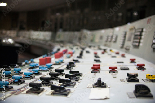 Control panel of the nuclear power plant