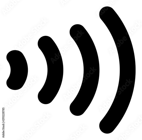 Vector wireless flat icon. Vector pictogram style is a flat symbol wireless icon on a white background.