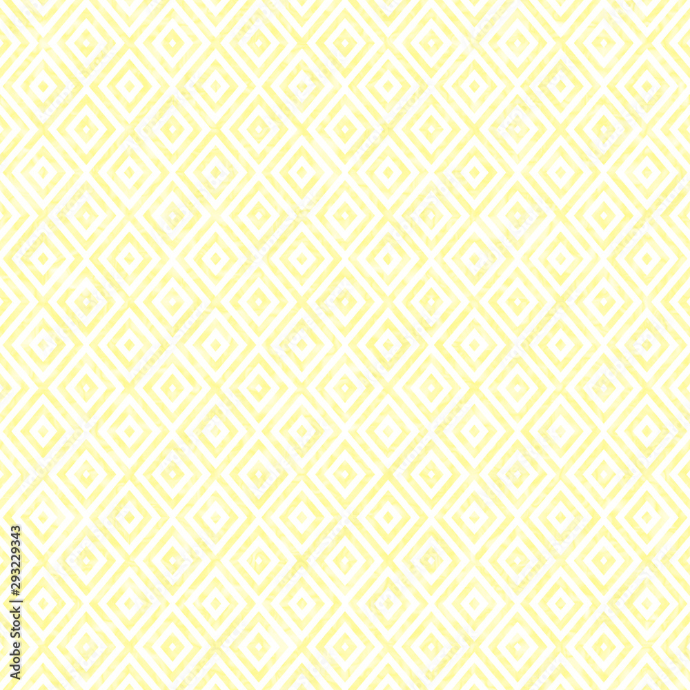 Yellow concentric diamonds abstract geometric seamless textured pattern background