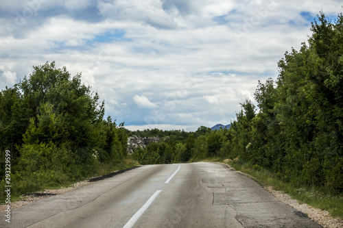 a broken road in the mountains of Republika Srpska © Olena