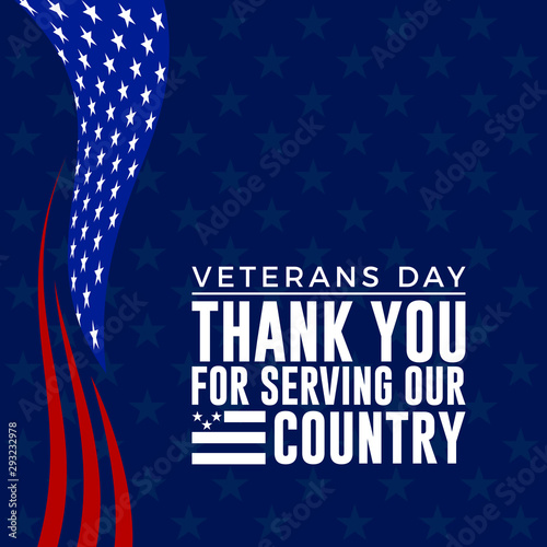Modern Veterans Day Celebration Background Header Banner Blue and Red Color For Personal and all Business Company with High end Look