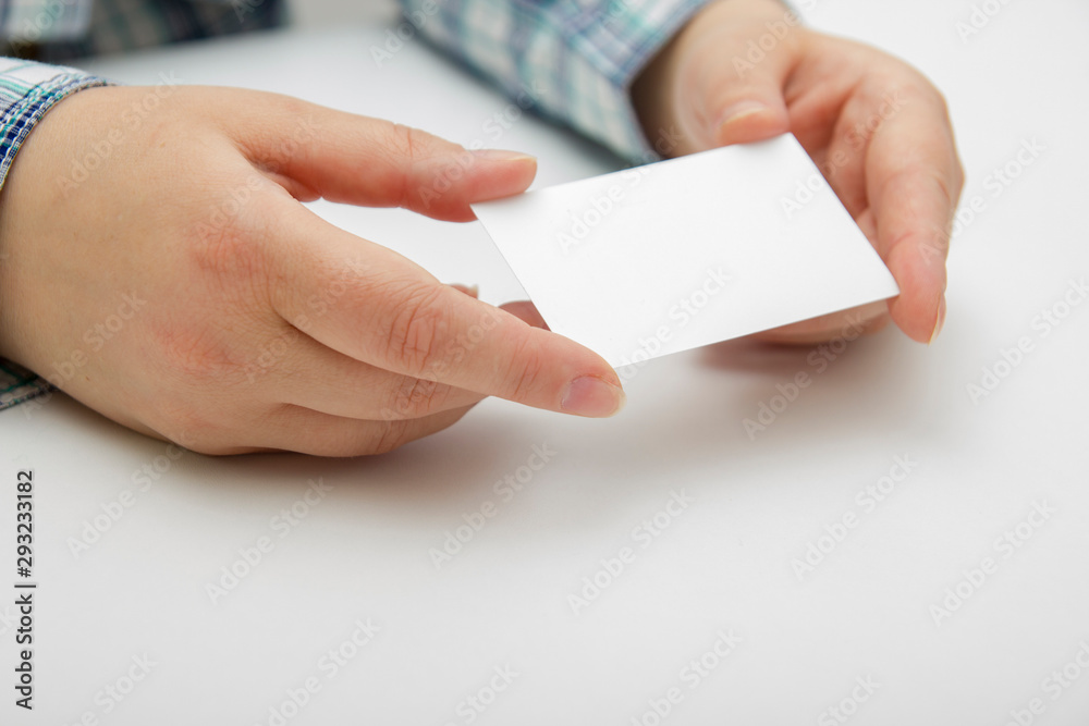 business executive exchanging business card blank. Copy space business executive exchanging business card blank. Copy space