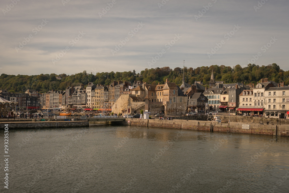 Honfleur. Tourist, historical and port city of France on the ocean.