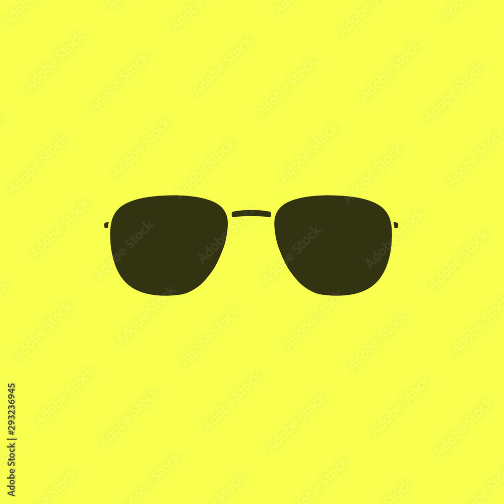 black sunglasses on a colored background