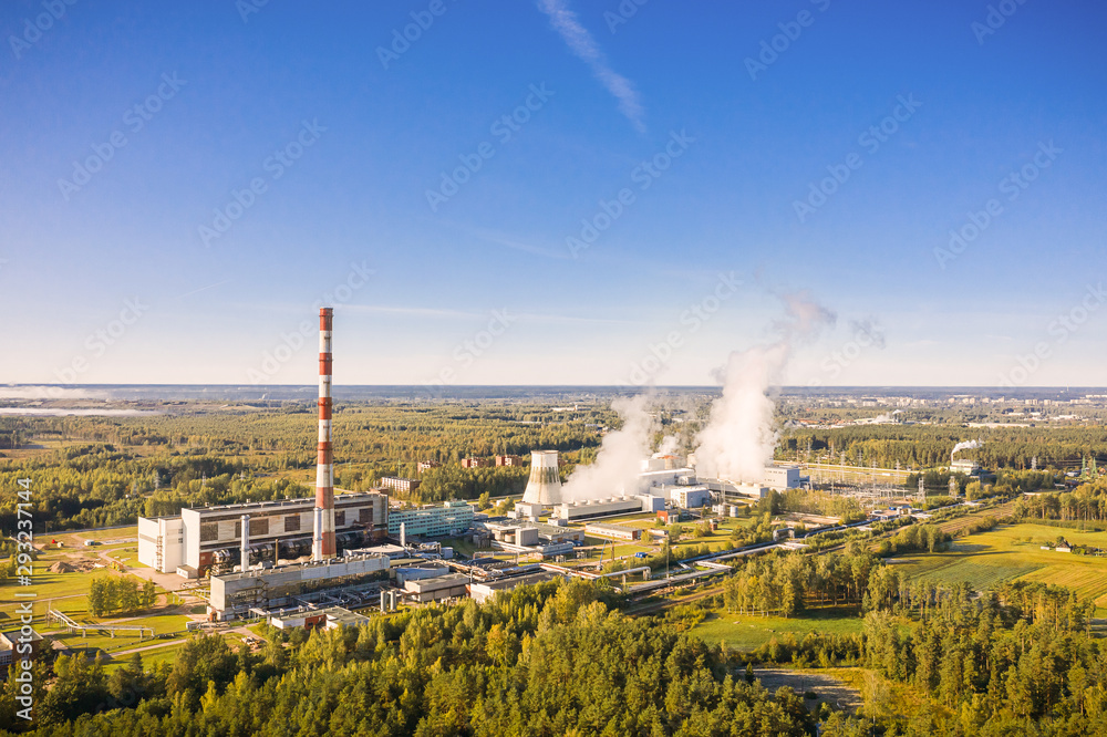 Riga. Latvia. Smoke from thermal power station Riga. Latvia. Smoke from thermal power station