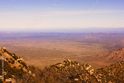 Landscape of Arizona and beyond from the top of Kitt Peak at the National Observatory