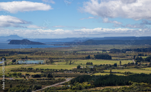 aerial view of Taupo lake  north island  New Zealand