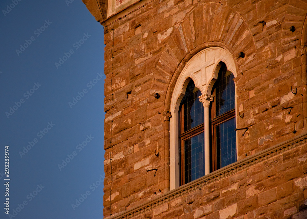 Fototapeta premium photo of florence at sunset The shadows get longer and the colors become more intense