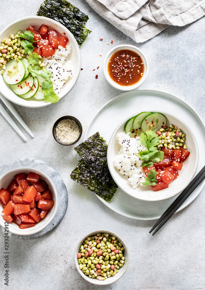 Sauteed watermelon poke bowl Sauteed watermelon poke bowl