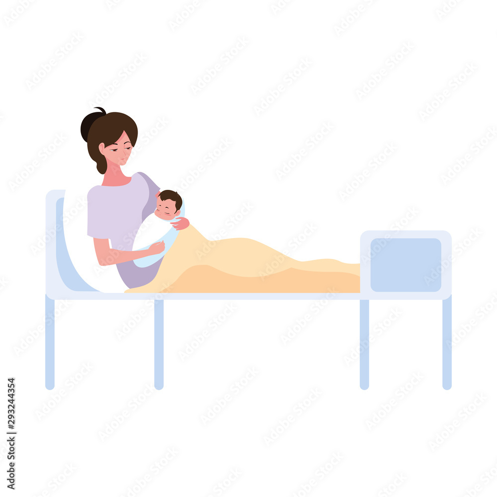 Mother with baby vector design Mother with baby vector design