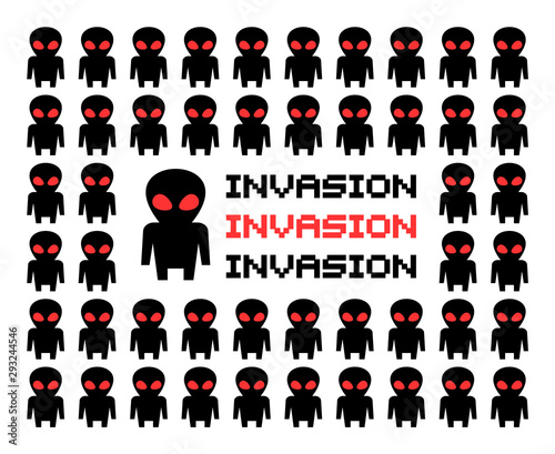 Alien invasion illustration