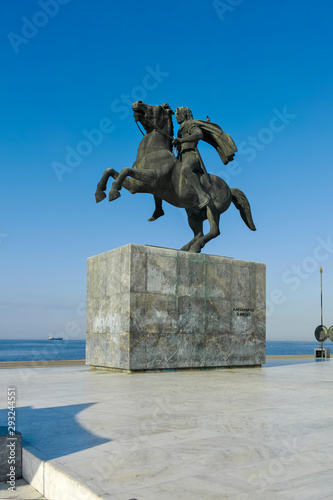 Alexander the Great Monument in city of Thessaloniki, Greece