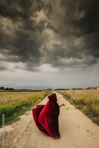 Red Riding Hood at field