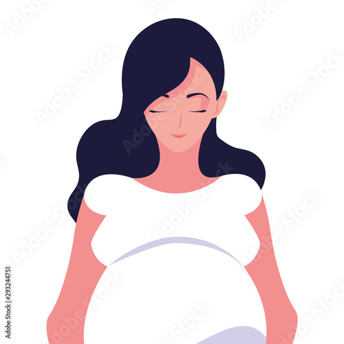 Isolated pregnant woman design icon