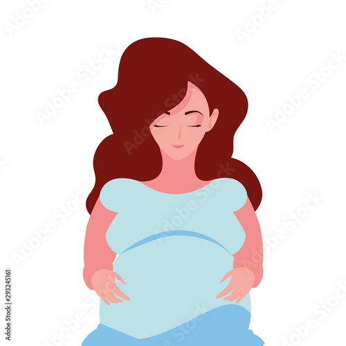 Isolated pregnant woman design icon