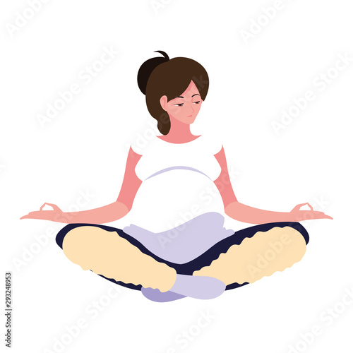 Isolated pregnant woman design icon