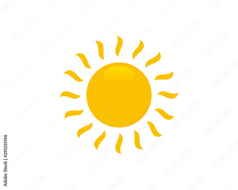 Sun icon symbol vector