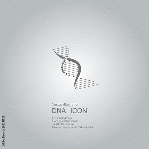 DNA icon design. Isolated on grey background.